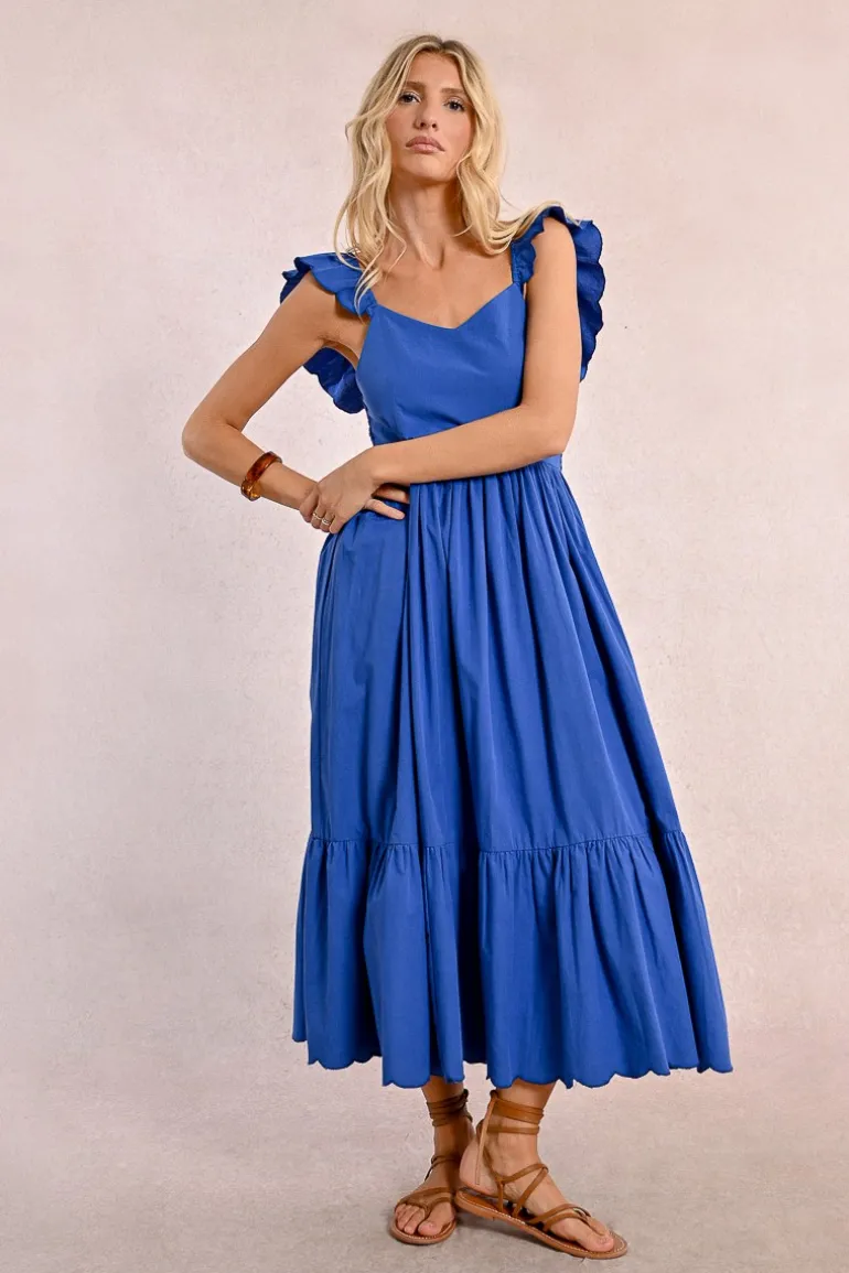 Robe longue fantaisie à volants