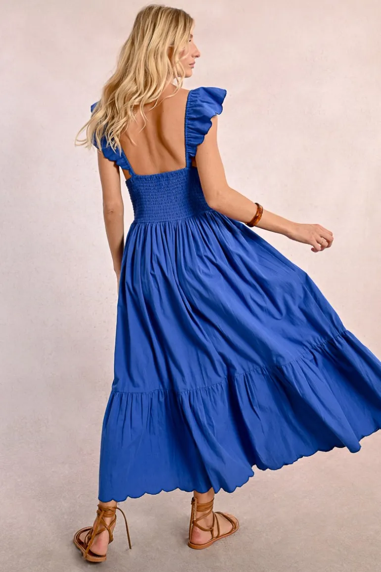 Robe longue fantaisie à volants