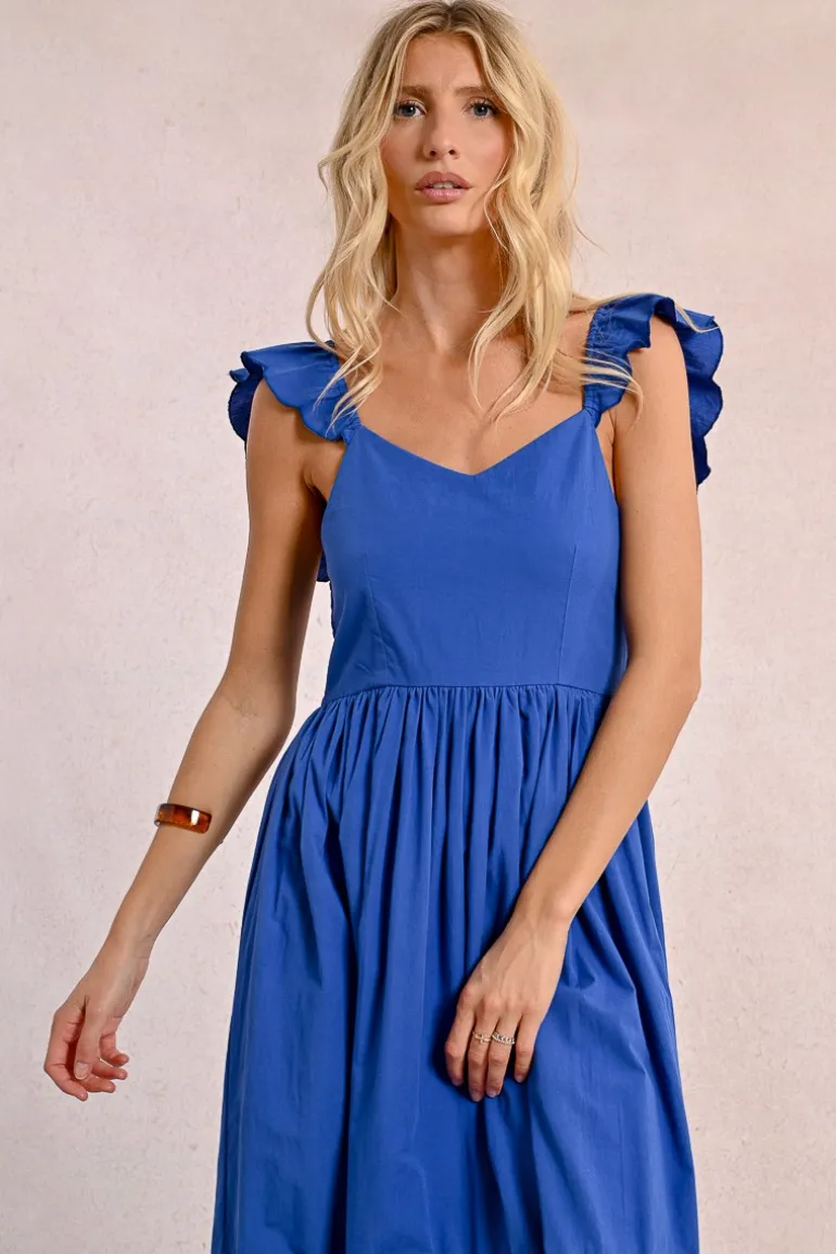 Robe longue fantaisie à volants