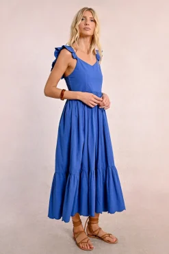 Robe longue fantaisie à volants