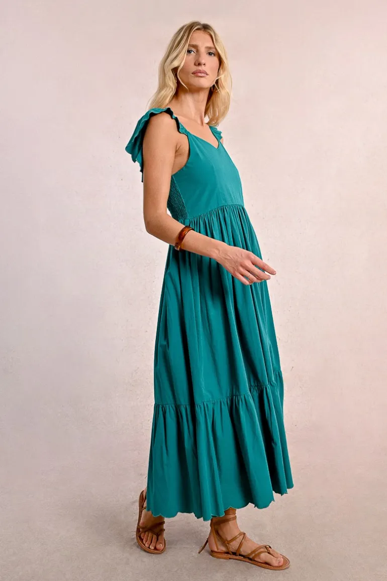 Robe longue fantaisie à volants
