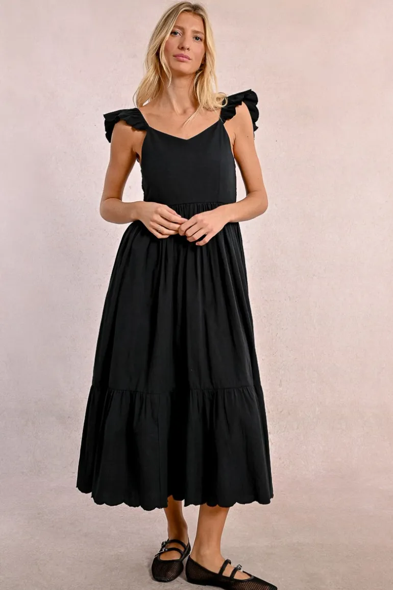 Robe longue fantaisie à volants