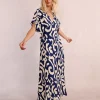 Robe longue imprimée