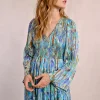 Robe longue, imprimée