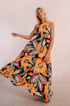 Robe longue imprimée