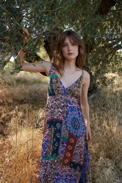 Robe longue imprimée