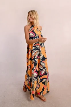 Robe longue imprimée