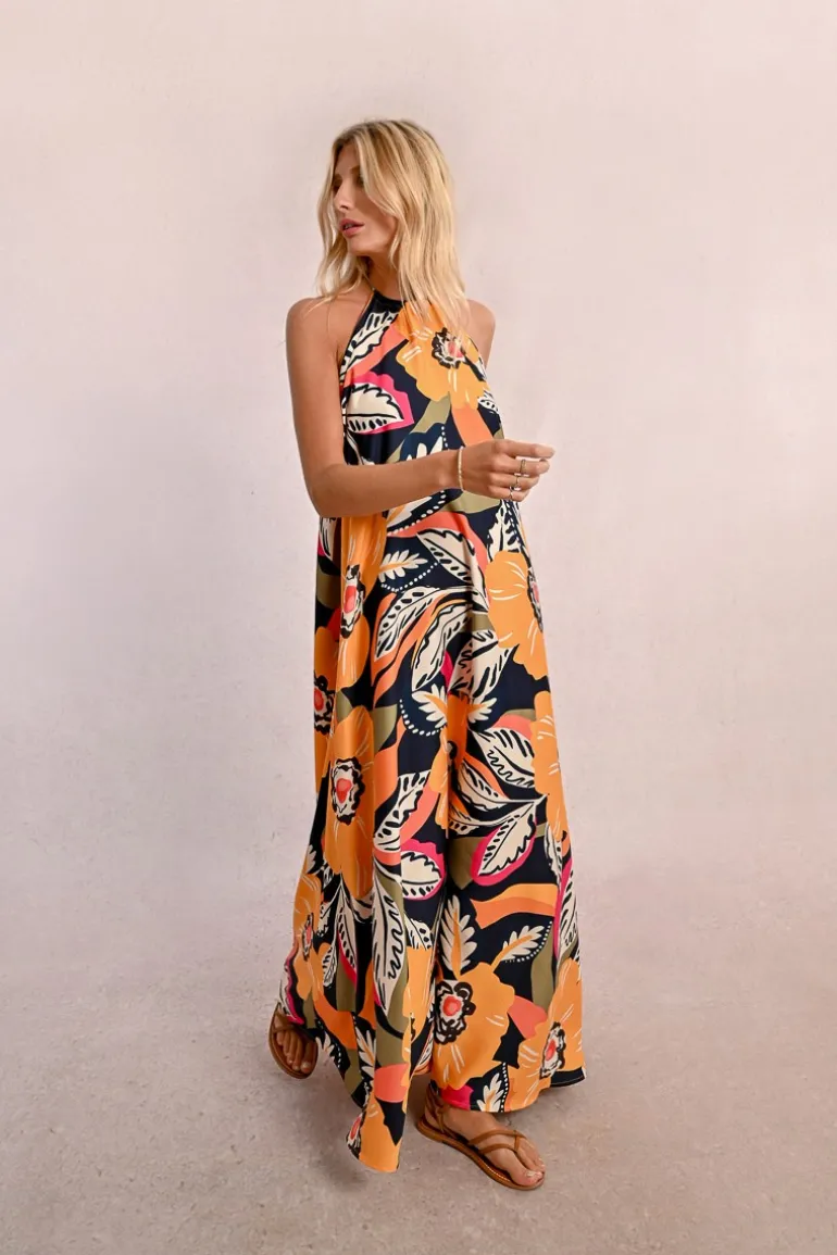 Robe longue imprimée