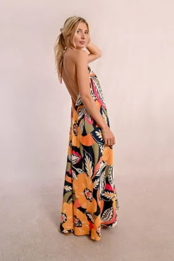 Robe longue imprimée
