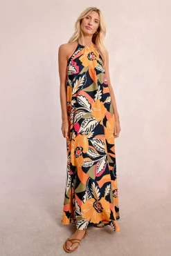 Robe longue imprimée
