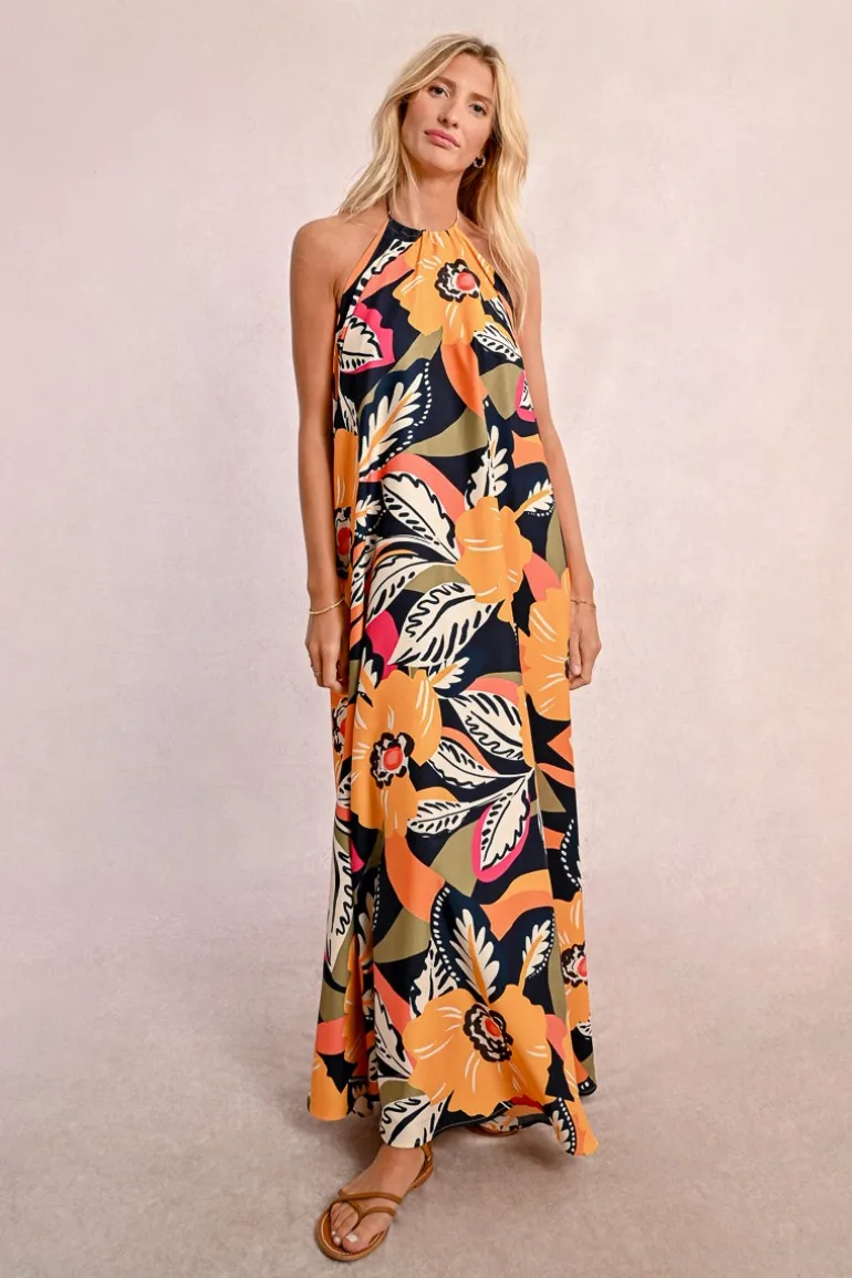 Robe longue imprimée