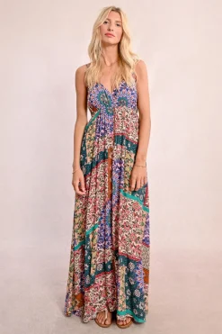 Robe longue imprimée