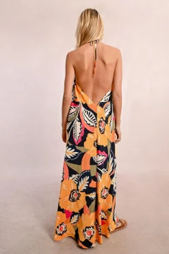 Robe longue imprimée