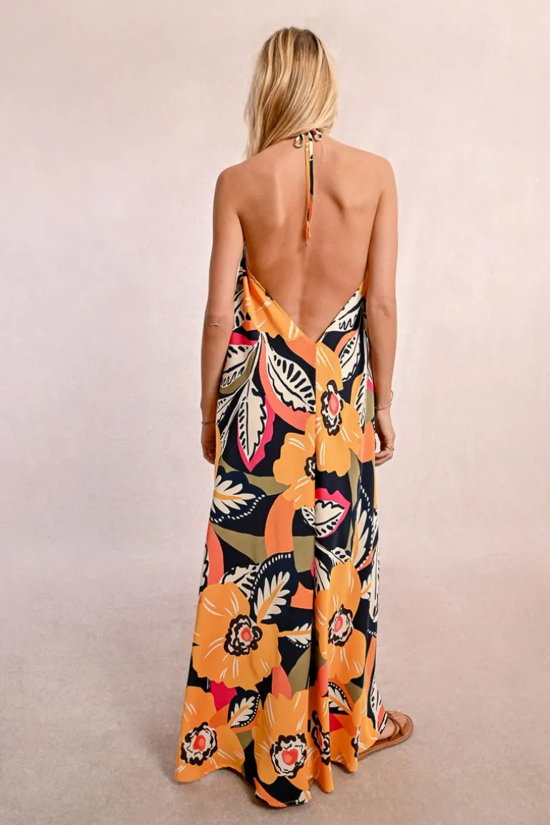Robe longue imprimée