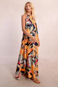 Robe longue imprimée
