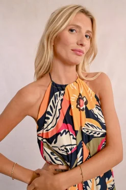 Robe longue imprimée