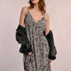 Robe longue imprimée léopard