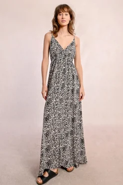 Robe longue imprimée léopard