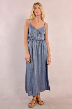 Robe longue irisée