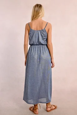 Robe longue irisée