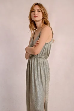 Robe longue irisée