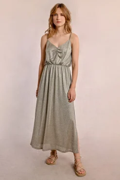 Robe longue irisée