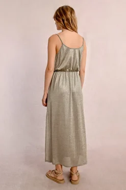 Robe longue irisée