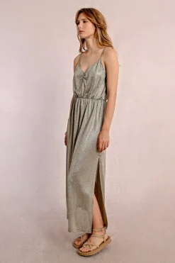 Robe longue irisée