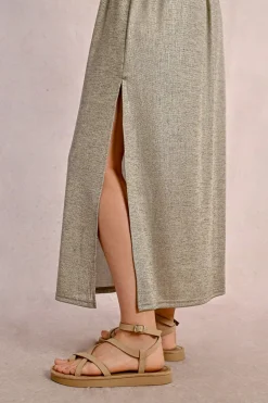 Robe longue irisée