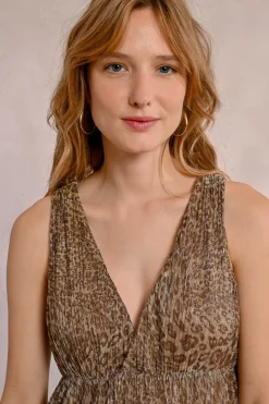 Robe longue léopard