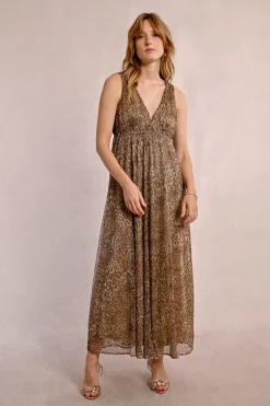 Robe longue léopard
