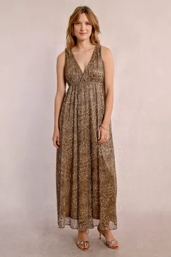 Robe longue léopard
