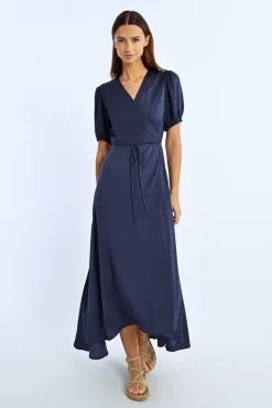 Robe longue, manches ballons