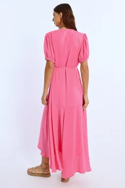 Robe longue, manches ballons