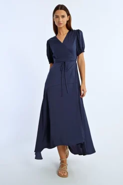 Robe longue, manches ballons