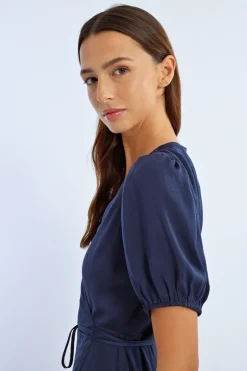 Robe longue, manches ballons