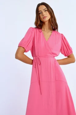 Robe longue, manches ballons