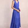 Robe longue rayée