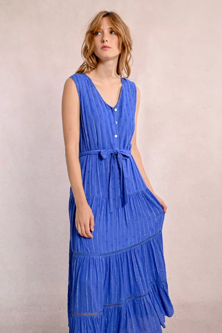 Robe longue rayée