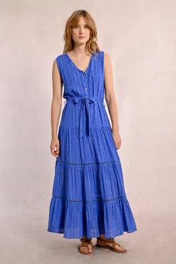 Robe longue rayée