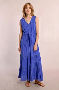 Robe longue rayée