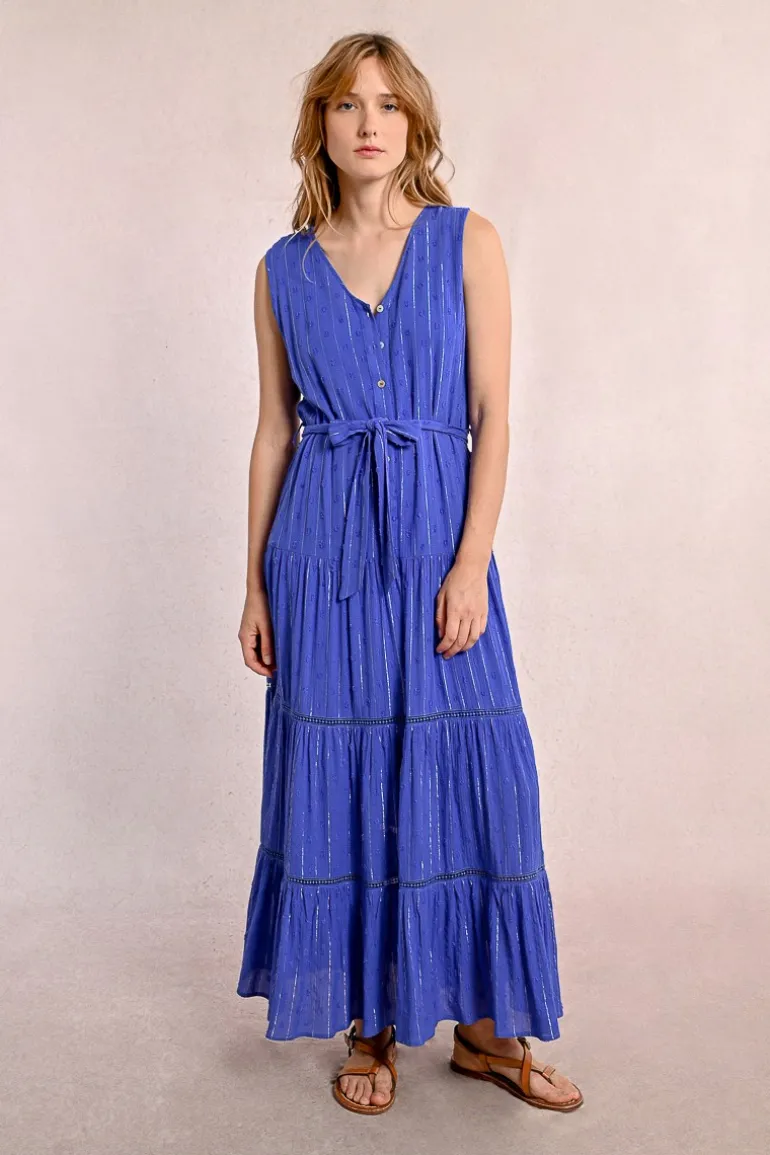 Robe longue rayée