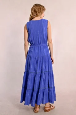 Robe longue rayée