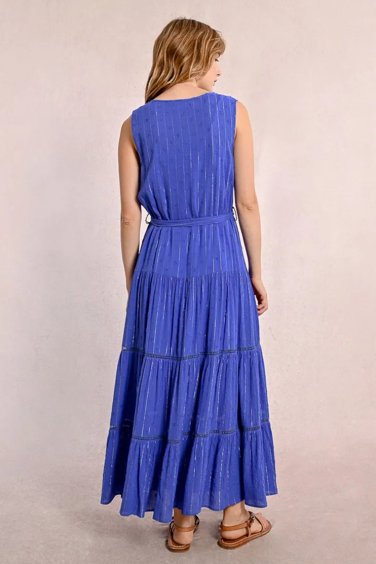 Robe longue rayée