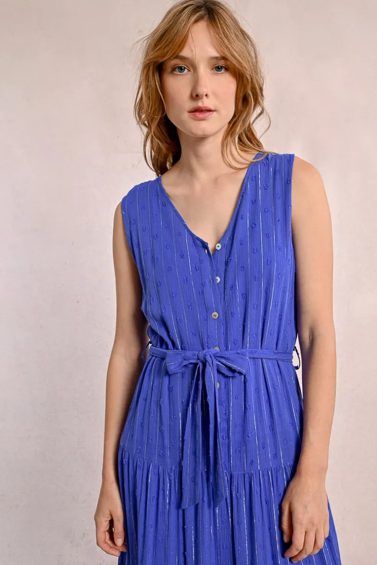 Robe longue rayée