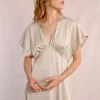 Robe longue satinée