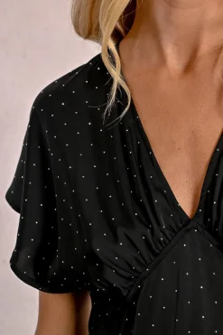 Robe longue satinée