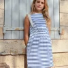 Robe marinière sans manches