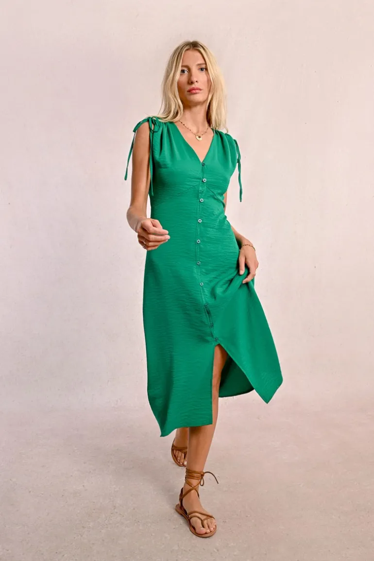 Robe mi-longue fluide