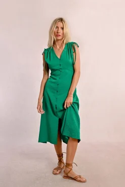 Robe mi-longue fluide